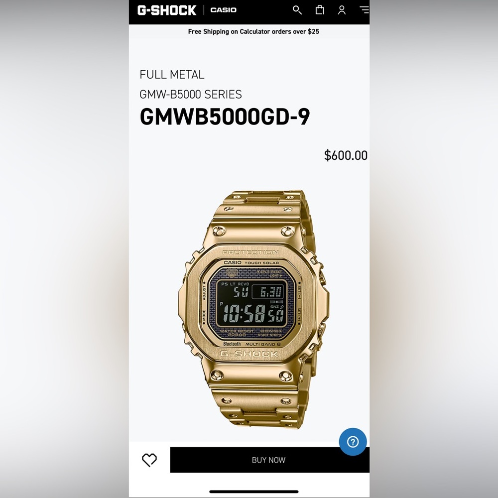 Casio G-Shock Full Metal Digital Watch/ Perfect Condition